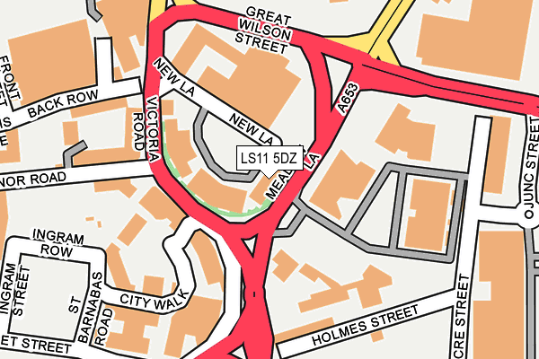 LS11 5DZ map - OS OpenMap – Local (Ordnance Survey) LS11 5DZ map - OS OpenMap – Local (Ordnance Survey)