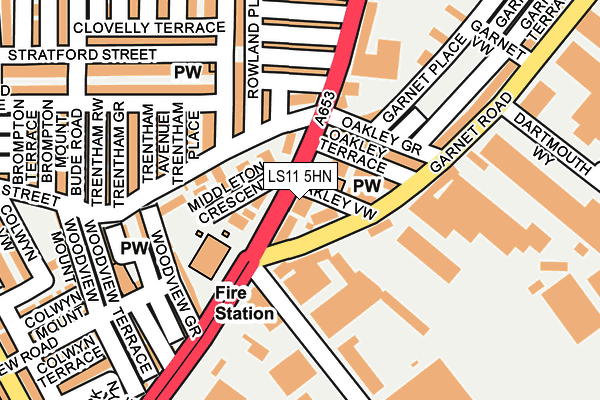 LS11 5HN map - OS OpenMap – Local (Ordnance Survey)