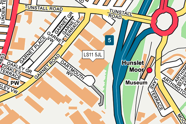 LS11 5JL map - OS OpenMap – Local (Ordnance Survey) LS11 5JL map - OS OpenMap – Local (Ordnance Survey)