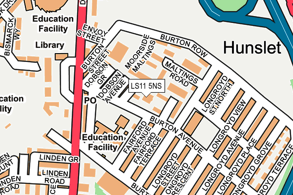 LS11 5NS map - OS OpenMap – Local (Ordnance Survey) LS11 5NS map - OS OpenMap – Local (Ordnance Survey)