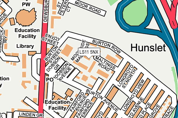 LS11 5NX map - OS OpenMap – Local (Ordnance Survey) LS11 5NX map - OS OpenMap – Local (Ordnance Survey)