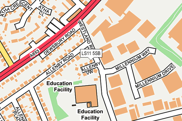 LS11 5SB map - OS OpenMap – Local (Ordnance Survey) LS11 5SB map - OS OpenMap – Local (Ordnance Survey)
