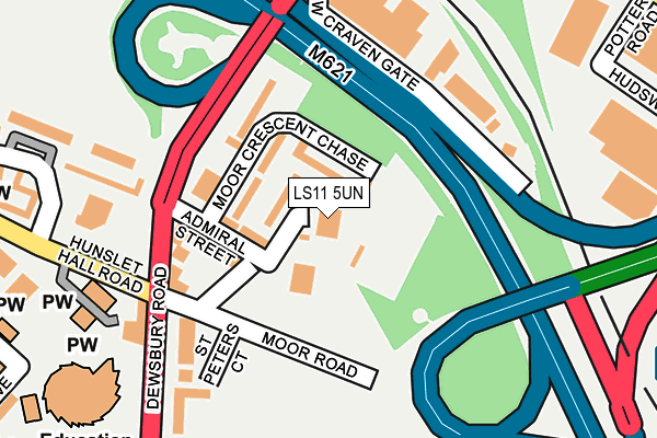 LS11 5UN map - OS OpenMap – Local (Ordnance Survey) LS11 5UN map - OS OpenMap – Local (Ordnance Survey)
