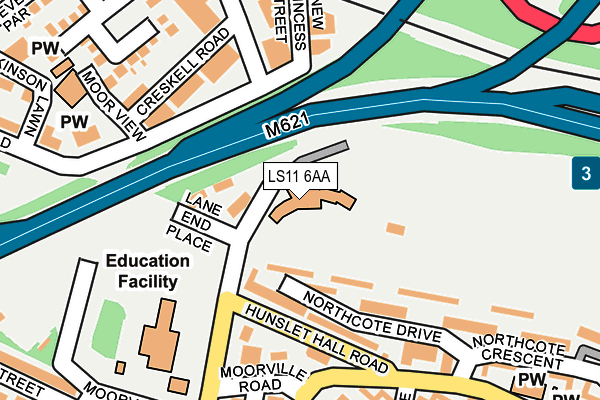 LS11 6AA map - OS OpenMap – Local (Ordnance Survey) LS11 6AA map - OS OpenMap – Local (Ordnance Survey)