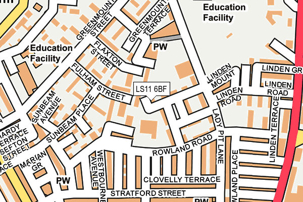 LS11 6BF map - OS OpenMap – Local (Ordnance Survey) LS11 6BF map - OS OpenMap – Local (Ordnance Survey)