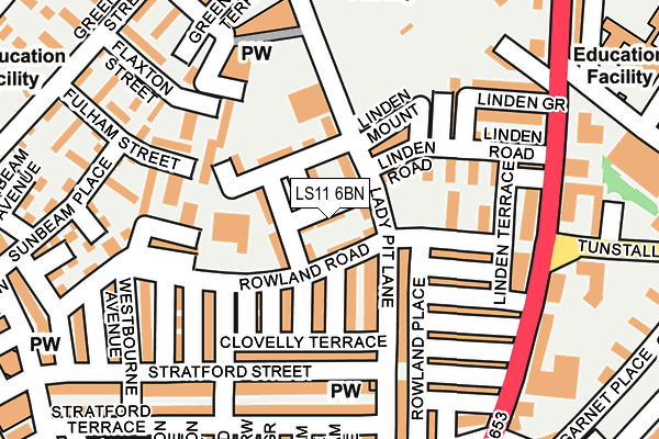 LS11 6BN map - OS OpenMap – Local (Ordnance Survey)