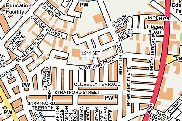 LS11 6ET map - OS OpenMap – Local (Ordnance Survey) LS11 6ET map - OS OpenMap – Local (Ordnance Survey)