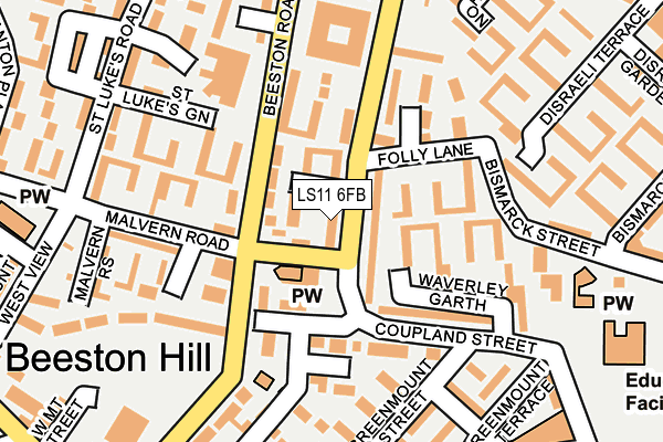 LS11 6FB map - OS OpenMap – Local (Ordnance Survey) LS11 6FB map - OS OpenMap – Local (Ordnance Survey)