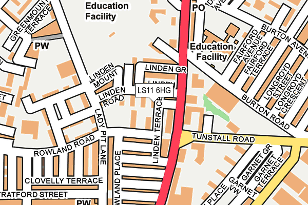 LS11 6HG map - OS OpenMap – Local (Ordnance Survey) LS11 6HG map - OS OpenMap – Local (Ordnance Survey)