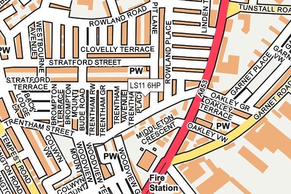 LS11 6HP map - OS OpenMap – Local (Ordnance Survey) LS11 6HP map - OS OpenMap – Local (Ordnance Survey)