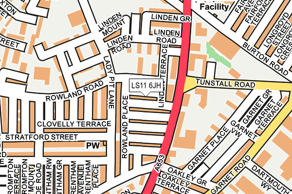LS11 6JH map - OS OpenMap – Local (Ordnance Survey) LS11 6JH map - OS OpenMap – Local (Ordnance Survey)