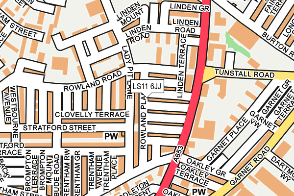 LS11 6JJ map - OS OpenMap – Local (Ordnance Survey) LS11 6JJ map - OS OpenMap – Local (Ordnance Survey)