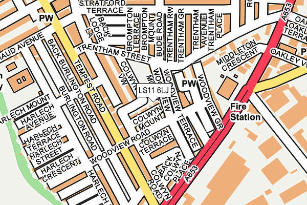 LS11 6LJ map - OS OpenMap – Local (Ordnance Survey) LS11 6LJ map - OS OpenMap – Local (Ordnance Survey)
