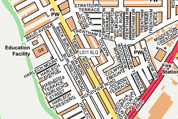 LS11 6LQ map - OS OpenMap – Local (Ordnance Survey)