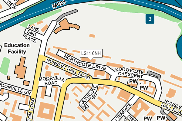 LS11 6NH map - OS OpenMap – Local (Ordnance Survey)