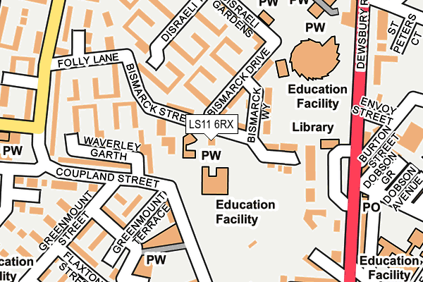 LS11 6RX map - OS OpenMap – Local (Ordnance Survey) LS11 6RX map - OS OpenMap – Local (Ordnance Survey)