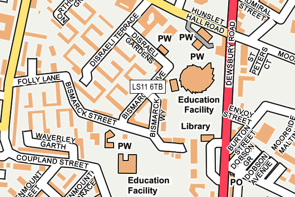LS11 6TB map - OS OpenMap – Local (Ordnance Survey) LS11 6TB map - OS OpenMap – Local (Ordnance Survey)