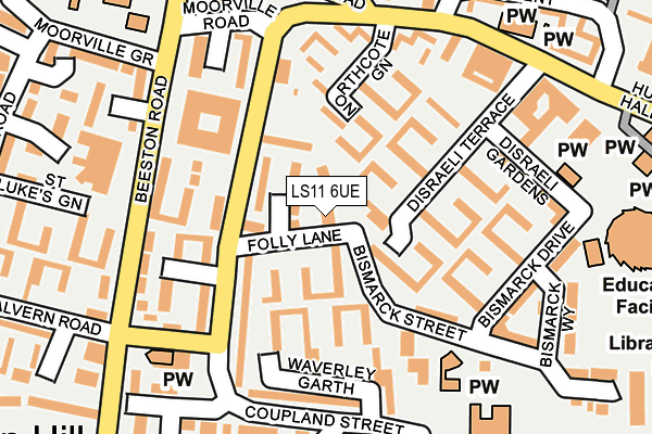 LS11 6UE map - OS OpenMap – Local (Ordnance Survey) LS11 6UE map - OS OpenMap – Local (Ordnance Survey)