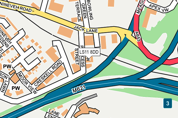 LS11 8DD map - OS OpenMap – Local (Ordnance Survey) LS11 8DD map - OS OpenMap – Local (Ordnance Survey)