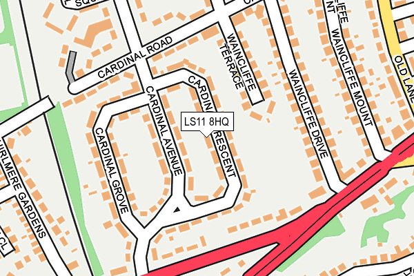 LS11 8HQ map - OS OpenMap – Local (Ordnance Survey) LS11 8HQ map - OS OpenMap – Local (Ordnance Survey)