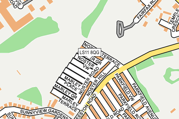 LS11 8QG map - OS OpenMap – Local (Ordnance Survey) LS11 8QG map - OS OpenMap – Local (Ordnance Survey)