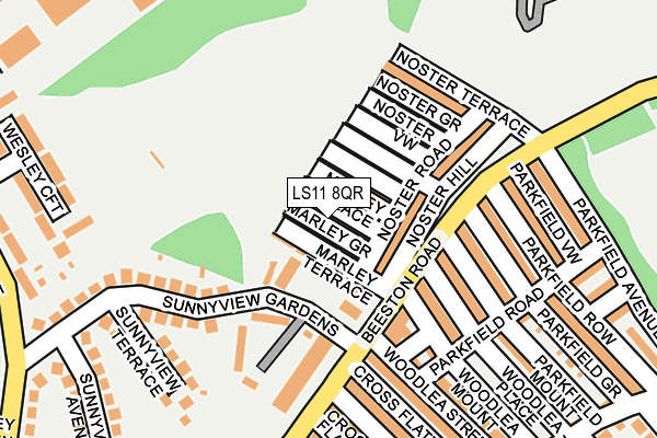 LS11 8QR map - OS OpenMap – Local (Ordnance Survey) LS11 8QR map - OS OpenMap – Local (Ordnance Survey)
