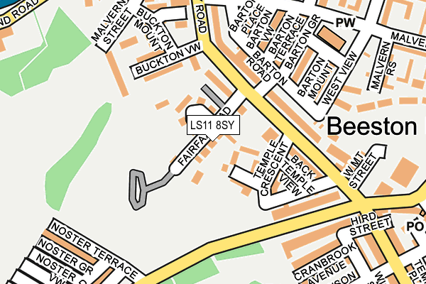 LS11 8SY map - OS OpenMap – Local (Ordnance Survey) LS11 8SY map - OS OpenMap – Local (Ordnance Survey)
