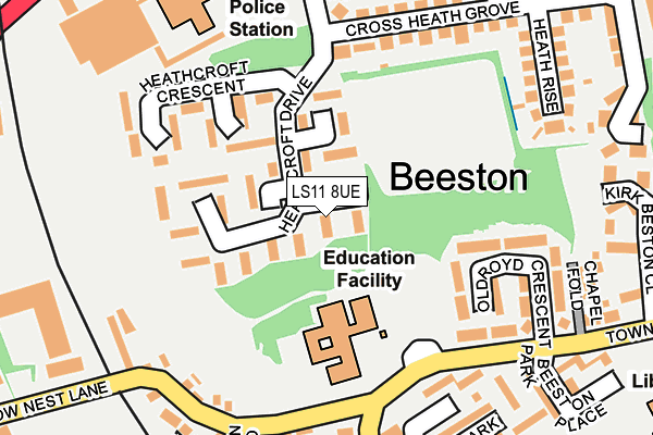 LS11 8UE map - OS OpenMap – Local (Ordnance Survey) LS11 8UE map - OS OpenMap – Local (Ordnance Survey)