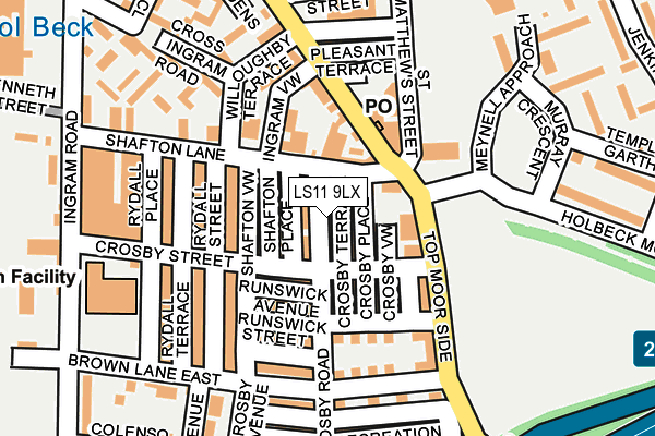 LS11 9LX map - OS OpenMap – Local (Ordnance Survey) LS11 9LX map - OS OpenMap – Local (Ordnance Survey)