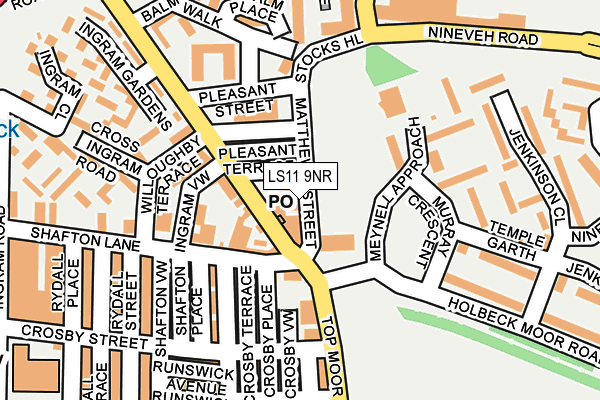 LS11 9NR map - OS OpenMap – Local (Ordnance Survey) LS11 9NR map - OS OpenMap – Local (Ordnance Survey)