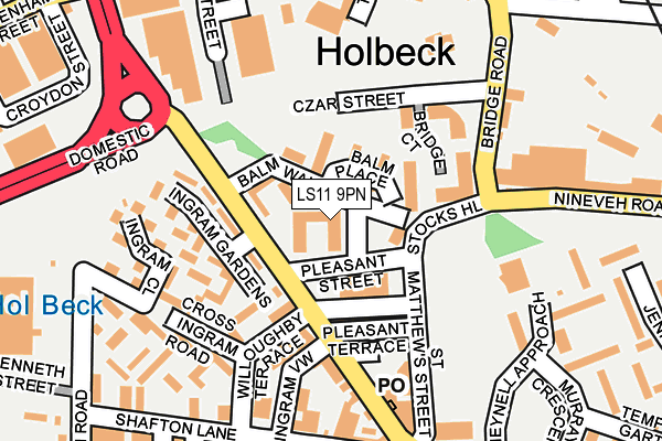 LS11 9PN map - OS OpenMap – Local (Ordnance Survey) LS11 9PN map - OS OpenMap – Local (Ordnance Survey)