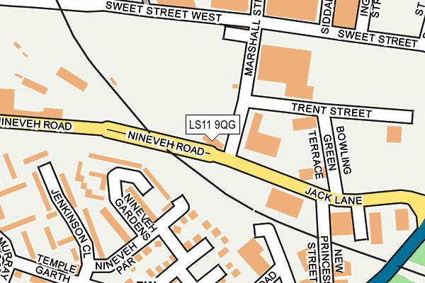 LS11 9QG map - OS OpenMap – Local (Ordnance Survey) LS11 9QG map - OS OpenMap – Local (Ordnance Survey)