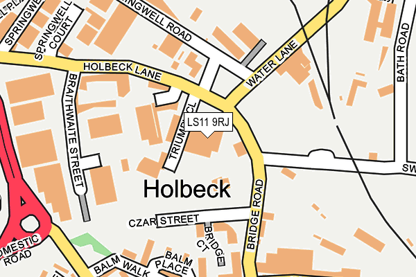 LS11 9RJ map - OS OpenMap – Local (Ordnance Survey) LS11 9RJ map - OS OpenMap – Local (Ordnance Survey)