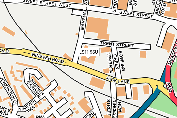 LS11 9SU map - OS OpenMap – Local (Ordnance Survey) LS11 9SU map - OS OpenMap – Local (Ordnance Survey)