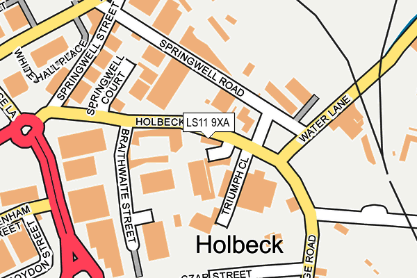 LS11 9XA map - OS OpenMap – Local (Ordnance Survey) LS11 9XA map - OS OpenMap – Local (Ordnance Survey)