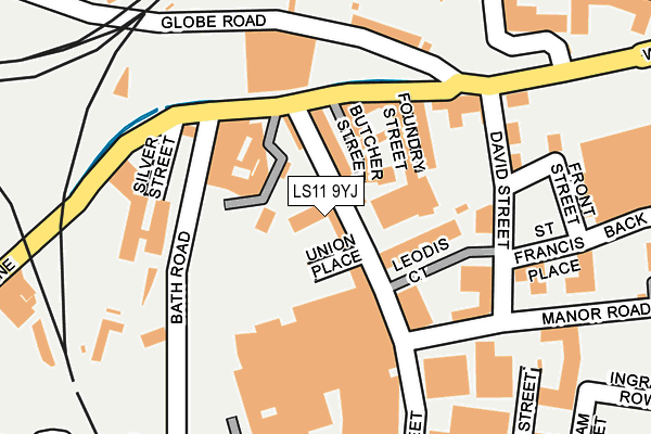 LS11 9YJ map - OS OpenMap – Local (Ordnance Survey) LS11 9YJ map - OS OpenMap – Local (Ordnance Survey)