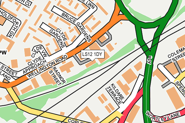 LS12 1DY map - OS OpenMap – Local (Ordnance Survey) LS12 1DY map - OS OpenMap – Local (Ordnance Survey)