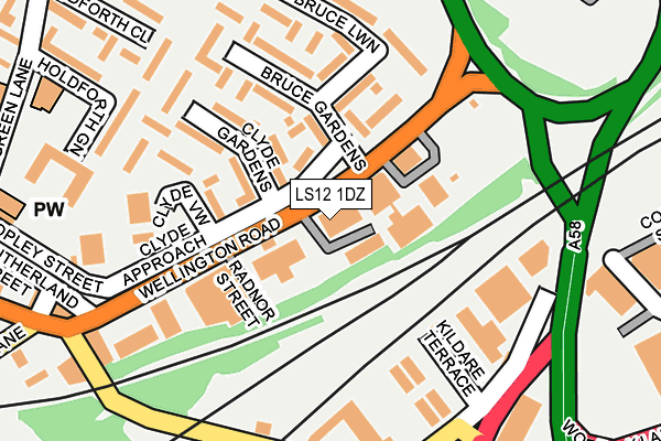 LS12 1DZ map - OS OpenMap – Local (Ordnance Survey) LS12 1DZ map - OS OpenMap – Local (Ordnance Survey)