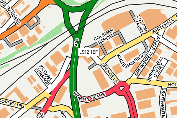 LS12 1EF map - OS OpenMap – Local (Ordnance Survey) LS12 1EF map - OS OpenMap – Local (Ordnance Survey)