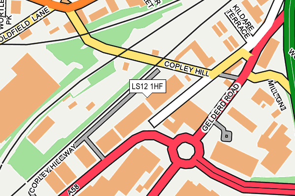 LS12 1HF map - OS OpenMap – Local (Ordnance Survey) LS12 1HF map - OS OpenMap – Local (Ordnance Survey)