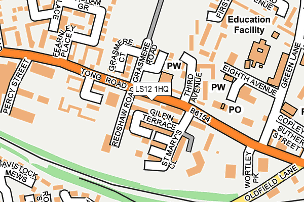 LS12 1HQ map - OS OpenMap – Local (Ordnance Survey) LS12 1HQ map - OS OpenMap – Local (Ordnance Survey)