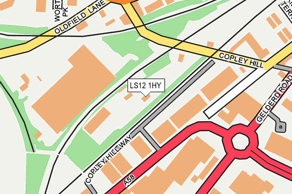 LS12 1HY map - OS OpenMap – Local (Ordnance Survey) LS12 1HY map - OS OpenMap – Local (Ordnance Survey)