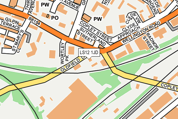 LS12 1JD map - OS OpenMap – Local (Ordnance Survey) LS12 1JD map - OS OpenMap – Local (Ordnance Survey)