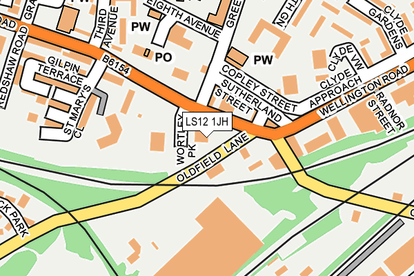 LS12 1JH map - OS OpenMap – Local (Ordnance Survey) LS12 1JH map - OS OpenMap – Local (Ordnance Survey)