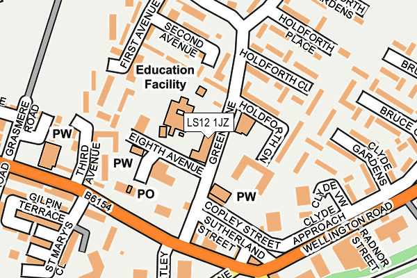 LS12 1JZ map - OS OpenMap – Local (Ordnance Survey) LS12 1JZ map - OS OpenMap – Local (Ordnance Survey)