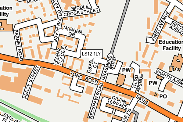 LS12 1LY map - OS OpenMap – Local (Ordnance Survey) LS12 1LY map - OS OpenMap – Local (Ordnance Survey)