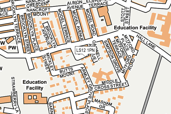 LS12 1PN map - OS OpenMap – Local (Ordnance Survey) LS12 1PN map - OS OpenMap – Local (Ordnance Survey)