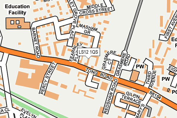 LS12 1QS map - OS OpenMap – Local (Ordnance Survey) LS12 1QS map - OS OpenMap – Local (Ordnance Survey)