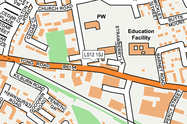 LS12 1SJ map - OS OpenMap – Local (Ordnance Survey) LS12 1SJ map - OS OpenMap – Local (Ordnance Survey)