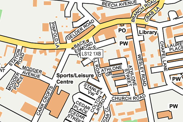 LS12 1XB map - OS OpenMap – Local (Ordnance Survey) LS12 1XB map - OS OpenMap – Local (Ordnance Survey)